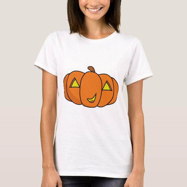 Camiseta Calabaza de Halloween sonriente (Anverso)