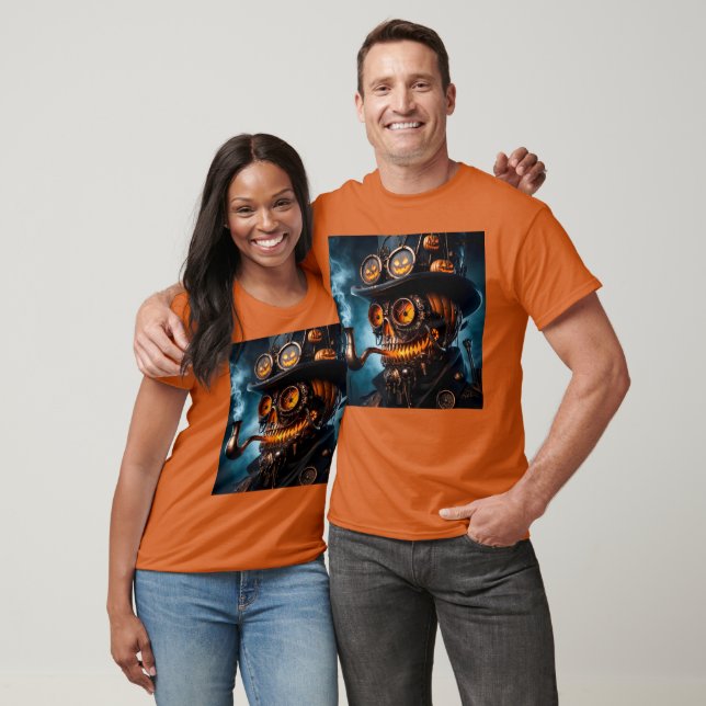 Camiseta Calabaza de Halloween Steampunk Gótico (Unisexo)