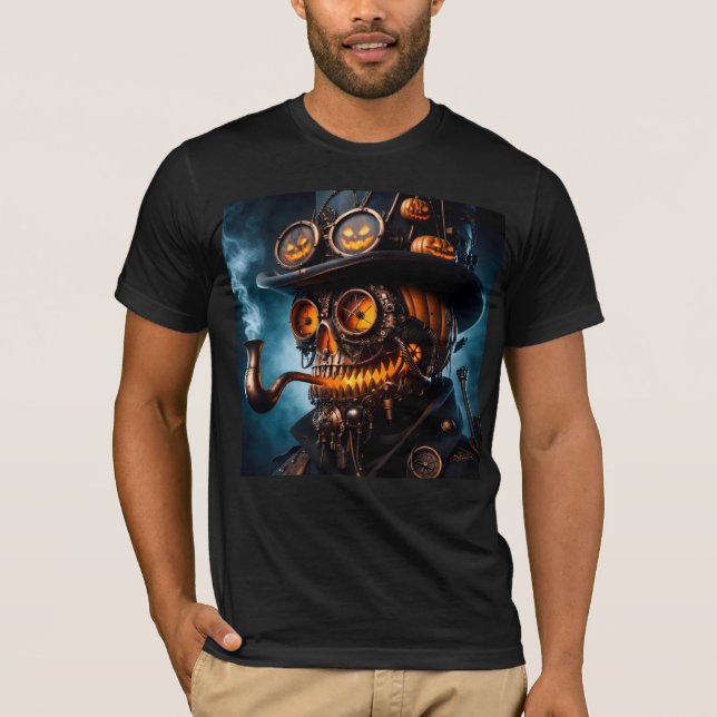Camiseta Calabaza de Halloween Steampunk Gótico (Anverso)