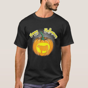 Camiseta Calabaza de Halloween tallada en forma de vaca