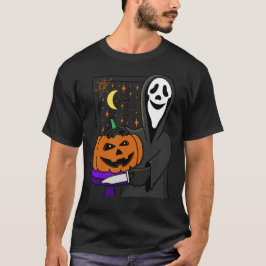 Camiseta Calabaza de Halloween y cara de crema