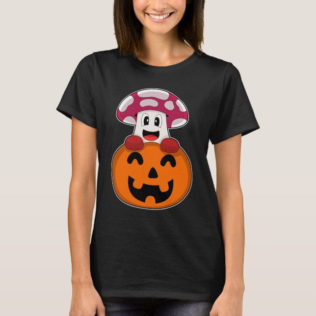 Camiseta Calabaza de hongo Halloween (Anverso)