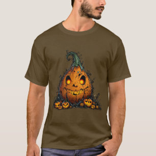 Camiseta Calabaza de Jack O’Lantern espeluznante con ojos b