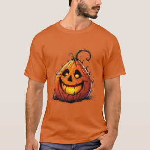 Camiseta Calabaza de Jack O’Lantern espeluznante con ojos b