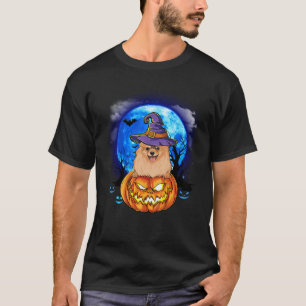 Camiseta Calabaza de la Luna de Brujas de Pomerania Perro d