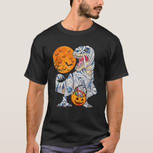 Camiseta Calabaza De La Mummy Dinosaur T Rex Con Halloween 
