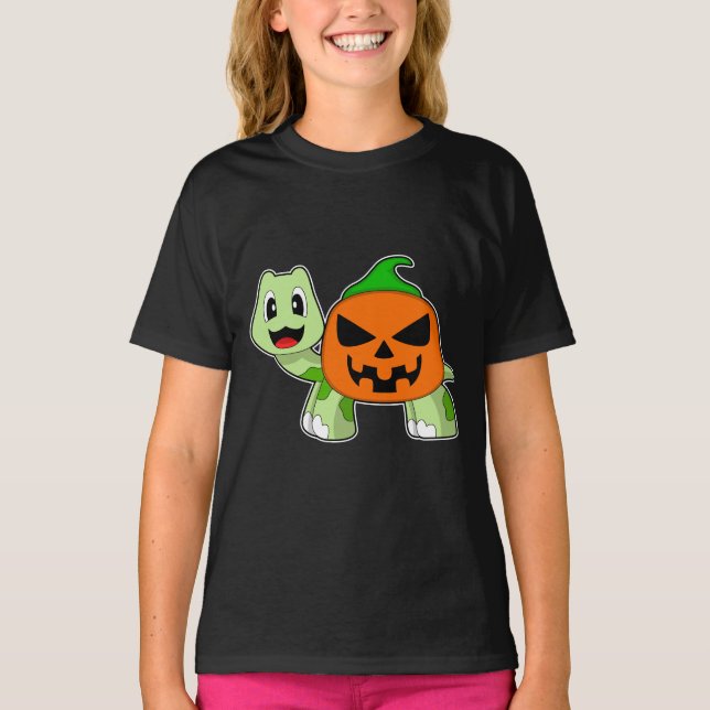 Camiseta Calabaza de la Tortuga Halloween (Anverso)
