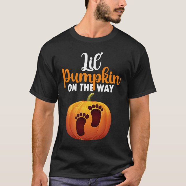 Camiseta Calabaza De Lámina De Embarazo De Halloween Para M (Anverso)