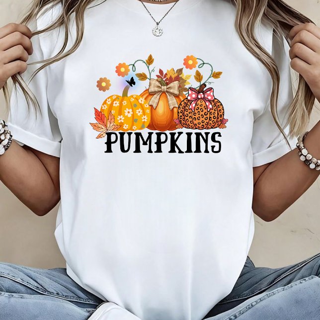 Camiseta Calabaza de leopardo con estampado floral bohemio  (Subido por el creador)