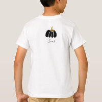 Calabaza de monograma en negro, blanco y oro