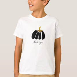 Camiseta Calabaza de monograma en negro, blanco y oro