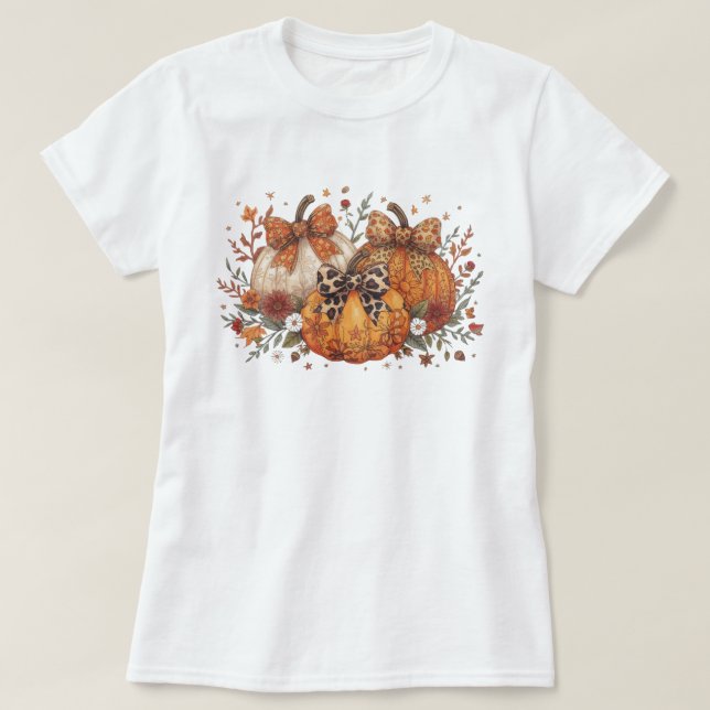 Camiseta Calabaza de otoño (Diseño del anverso)