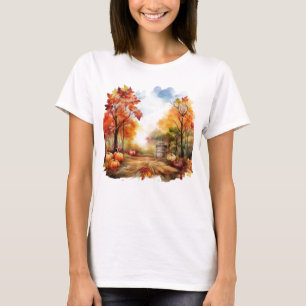 Camiseta Calabaza de otoño de la cosecha rusa de otoño