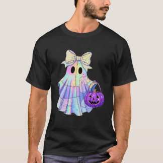 Camiseta Calabaza de parches fantasmas de Halloween para co