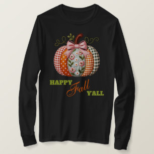 Camiseta Calabaza de Patchwork con Bordado Boho