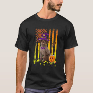 Camiseta Calabaza de perro Schnoodle Bandera Americana Perr