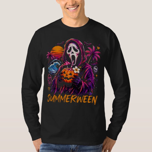 Camiseta Calabaza de Playa Ghostface de Summerween (Anverso)