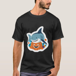 Camiseta Calabaza de tiburón y calabaza temible