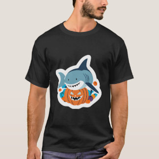 Camiseta Calabaza de tiburón y calabaza temible