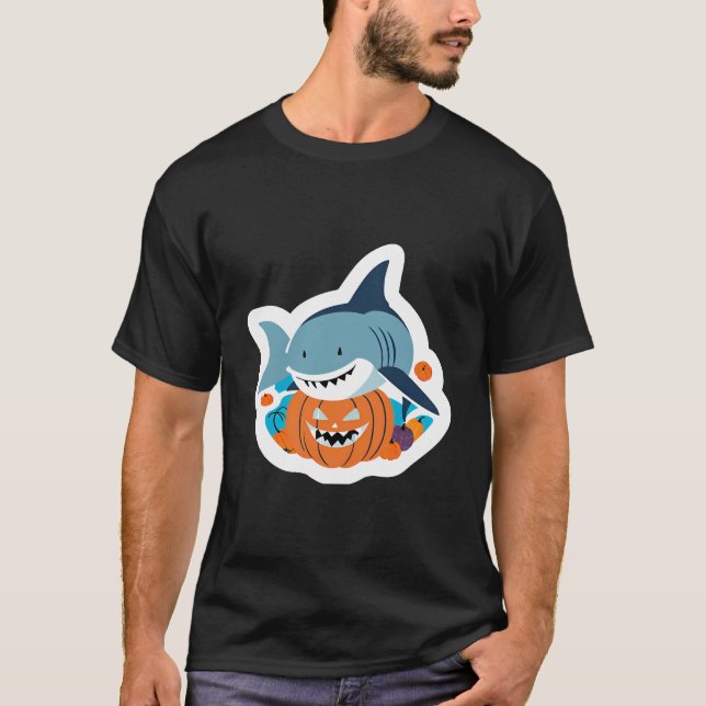 Camiseta Calabaza de tiburón y calabaza temible (Anverso)