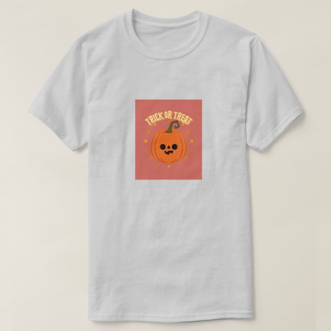 Camiseta Calabaza de truco o truco para Halloween (Diseño del anverso)
