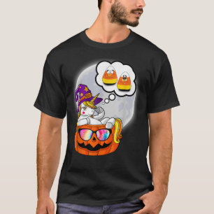 Camiseta Calabaza de unicornio de maíz dulce salpica Hallow