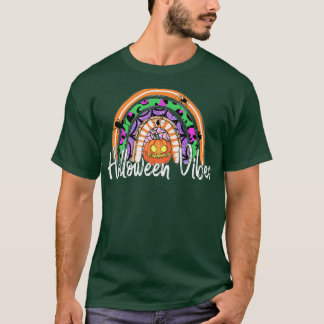 Camiseta Calabaza De Vibes De Halloween Arcoiris En El Parc