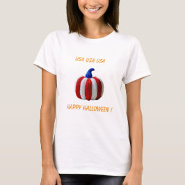 Camiseta Calabaza de Yarn Patriótico Rojo Blanco y Azul