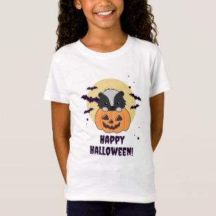 Camiseta Calabaza de zorrillo de piel de piel feliz Hallowe
