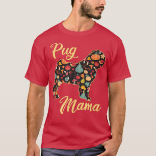 Camiseta Calabaza del patrón de caída del perro de pug de o