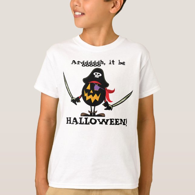Camiseta Calabaza del pirata de Halloween (Anverso)