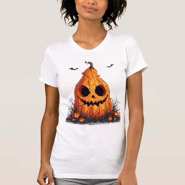 Camiseta Calabaza deslumbrante con una expresión de fantasí (Anverso)