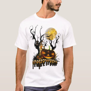 Camiseta Calabaza divertida de Halloween con búho
