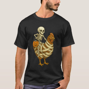 Camiseta Calabaza divertida de Halloween de pollo de momia