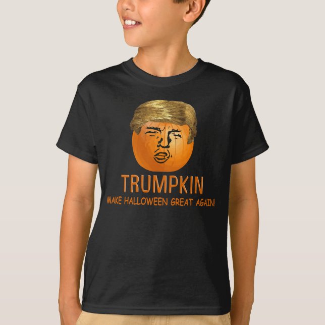 Camiseta Calabaza divertida de Halloween Trumpkin del (Anverso)