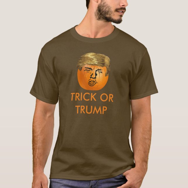 Camiseta Calabaza divertida de Halloween Trumpkin del (Anverso)