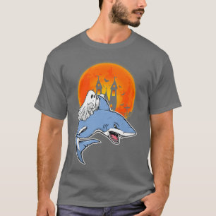 Camiseta Calabaza divertida para tiburones de Halloween