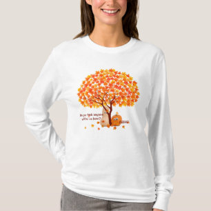 Camiseta Calabaza divertida y calabaza escondida detrás del