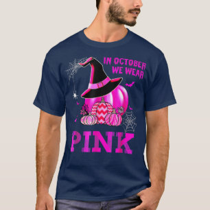 Camiseta Calabaza En Octubre Usamos Sala De Cáncer De Mama 