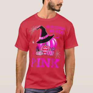 Camiseta Calabaza En Octubre Usamos Sala De Cáncer De Mama 