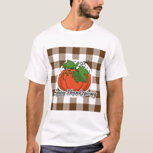 Camiseta Calabaza en salsa marrón - Feliz Día de Acción de 