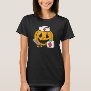 Camiseta Calabaza Enfermera Jackolantern Halloween Registra