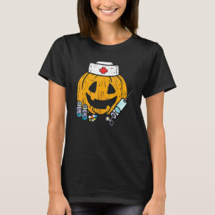 Camiseta Calabaza Enfermera Jackolantern Halloween Registra
