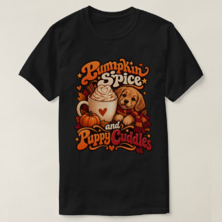 Camiseta Calabaza Especiada y Mimos de Cachorro Perro Otoña