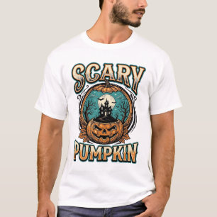 Camiseta Calabaza Espeluznante Calabaza Embrujada Vintage H