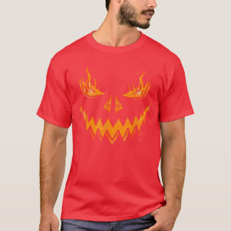Camiseta Calabaza Espeluznante Cara de Jack O Lantern Linte