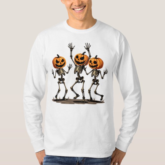 Camiseta Calabaza esquelética bailarina (Anverso)