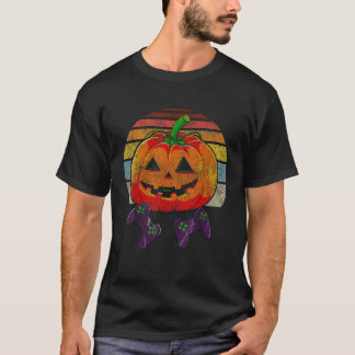 Camiseta Calabaza estilo retro gamer Halloween Jack O Lante