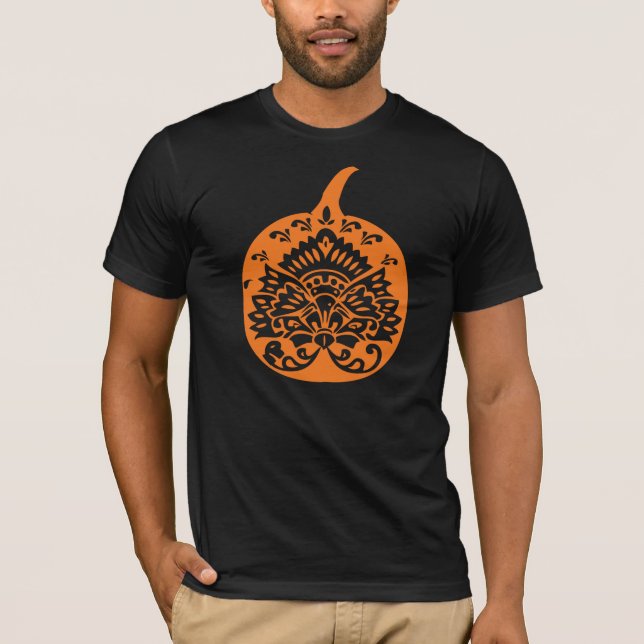 Camiseta Calabaza Fancy Para Halloween De Otoño (Anverso)