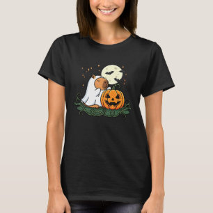 Camiseta Calabaza Fantasma de Halloween Capybara Jack-o-Lan
